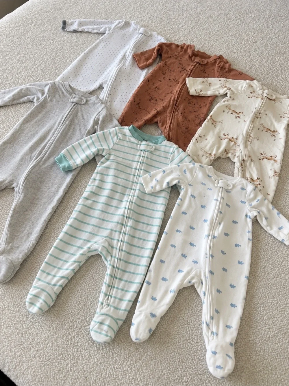 Baby Sleep & Play Footed Pajamas (Set of 5)